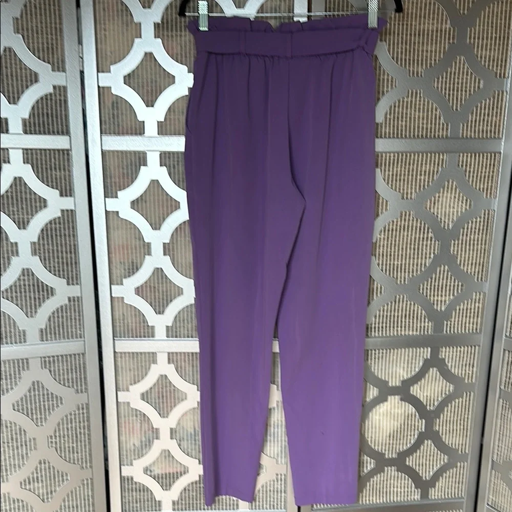 Vertigo Purple Straight Leg High-Waisted Pants - Picture 2 of 10
